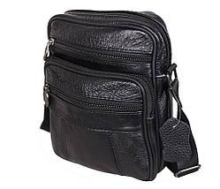 Мужская кожаная сумка Dovhani Bon AR010328 Черная 19 x 16 x 7 см., фото 3