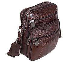 Чоловіча шкіряна сумка Dovhani Bon AR010-1329 Коричнева 19 x 16 x 7 див., фото 4