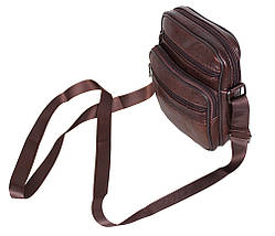 Чоловіча шкіряна сумка Dovhani Bon AR010-1329 Коричнева 19 x 16 x 7 див., фото 5