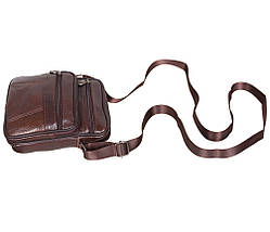 Чоловіча шкіряна сумка Dovhani Bon AR010-1329 Коричнева 19 x 16 x 7 див., фото 6