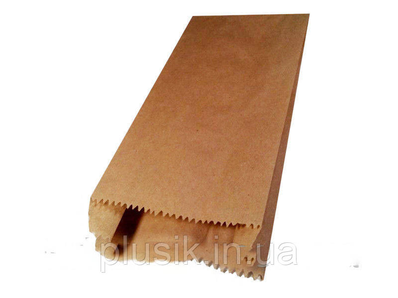 Пакет паперовий 10/4x21 см коричневий