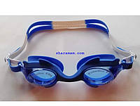 Очки для плавания «Плавнички» (детские, антифог, силиконовая переносица). Цвет синий/белый