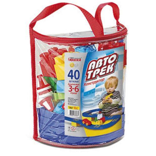 Конструктор "Автотрек" 40 деталей у рюкзаку 17*12см Юніка (0675), фото 1