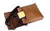 Мужская кожаная сумка через плечо Polo Videng Leather Сумка-планшет+Часы в Подарок Polo Leather, фото 8