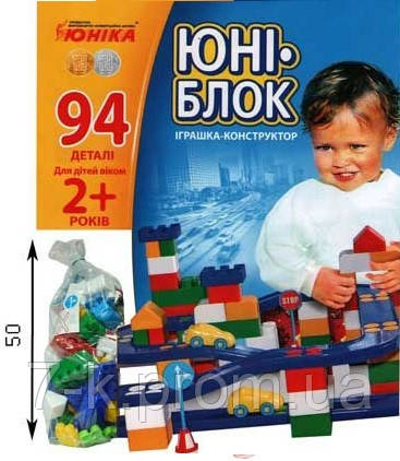 Конструктор Юніка 0125 Юнік-Блок 94 деталей Блочний