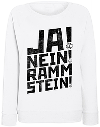 Женский свитшот Rammstein - Ja! Nein! Rammstein! (белый)
