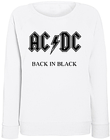 Женский свитшот AC/DC "Back In Black" (белый)