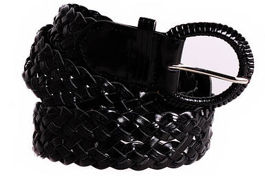 Плетений жіночий ремінь Dovhani PL4398575 110-115 см Чорний