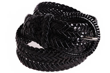 Плетений жіночий ремінь Dovhani PL4442579 105 см Чорний