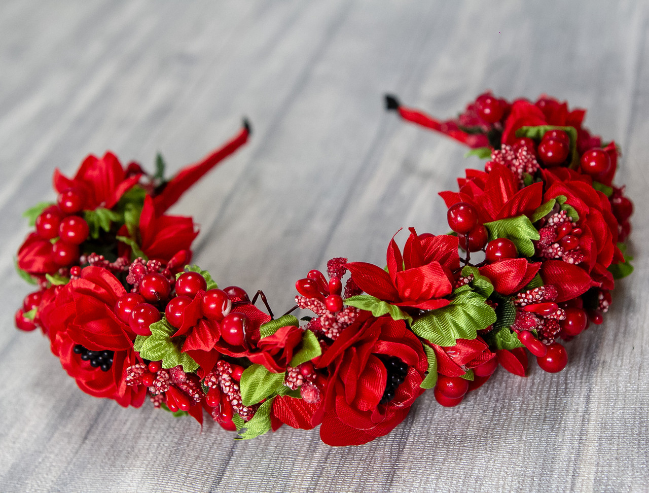 Обруч для волосся Королівський червоний, фото 1