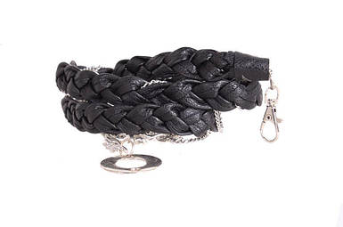 Жіночий ремінь ланцюжок Dovhani W170175615 110 см Чорна