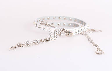 Жіночий ремінь ланцюжок Dovhani W170181618 110 см Біла