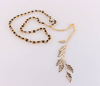 Жіночий ремінь ланцюжок Dovhani CC1721-31623 110 см Золота