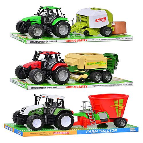 Трактор з причепом для дітей, іграшка, рухається, підходить для малюків (4089-6089-7089 B), фото 1