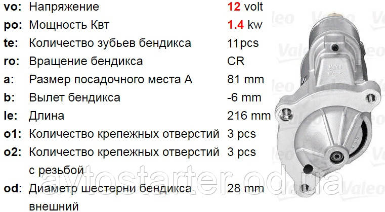 Стартер б/у Citroen Fiat Ducato Hyundai Lantra Lancia Phedra Peugeot Boxer Expert Partner Suzuki Vitara Talbot, фото 1