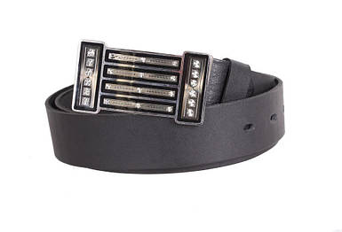 Жіночий шкіряний ремінь Dovhani blx903289801 115-125 см Чорний