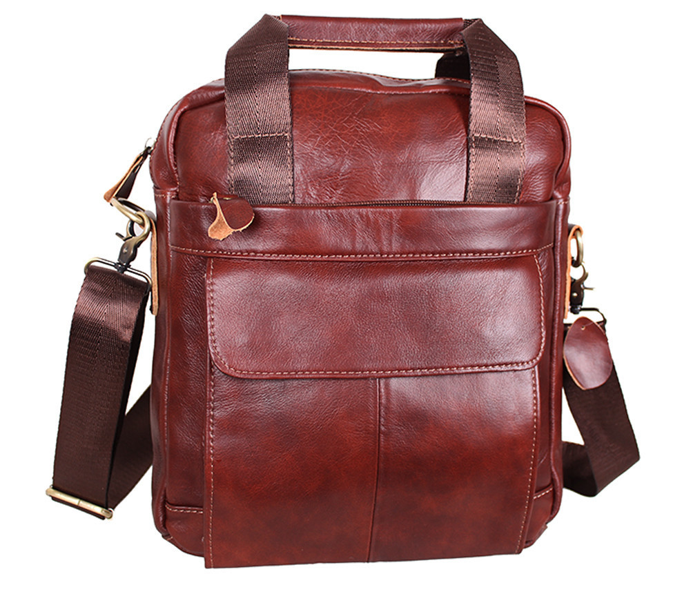 Чоловіча шкіряна сумка A8861-3Redcoff828 Червоно-Коричнева