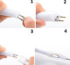 Світлодіодна стрічка Led гнучкий неон 6Вт 120LED/м, 220В IP65 круглий 360°, білий холодний, фото 9