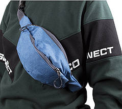 Текстильна Сумка на пояс Dovhani Y302-12SBLUE1-555 Блакитна, фото 3