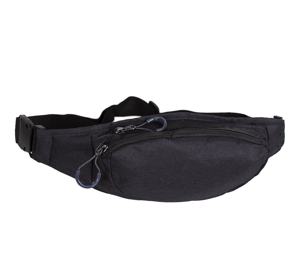 Текстильна Сумка на пояс Dovhani Y319-10Black1-555 Чорна