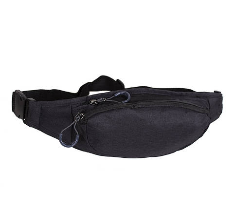 Текстильна Сумка на пояс Dovhani Y319-10Black1-555 Чорна, фото 1
