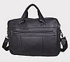Чоловіча шкіряна сумка Dovhani GR1909-1BLACK-111 Чорна, фото 6