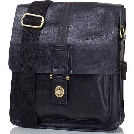 Чоловіча шкіряна сумка Bally 5823-1111 Dovhani Чорна 25х23х6см, фото 1