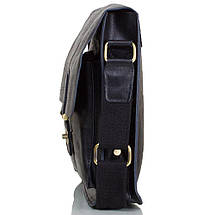 Чоловіча шкіряна сумка Bally 5823-1111 Dovhani Чорна 25х23х6см, фото 5