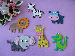 Дикі тварини африки з фетру (набір)
