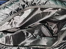 Сумка стьобана жіноча прямокутна планшетка тканинна чорна спортивна з кишенею 116510, фото 3