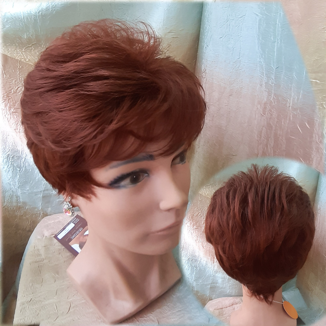 Перука коротка з термоволокна руда TR MADREN-130, фото 1