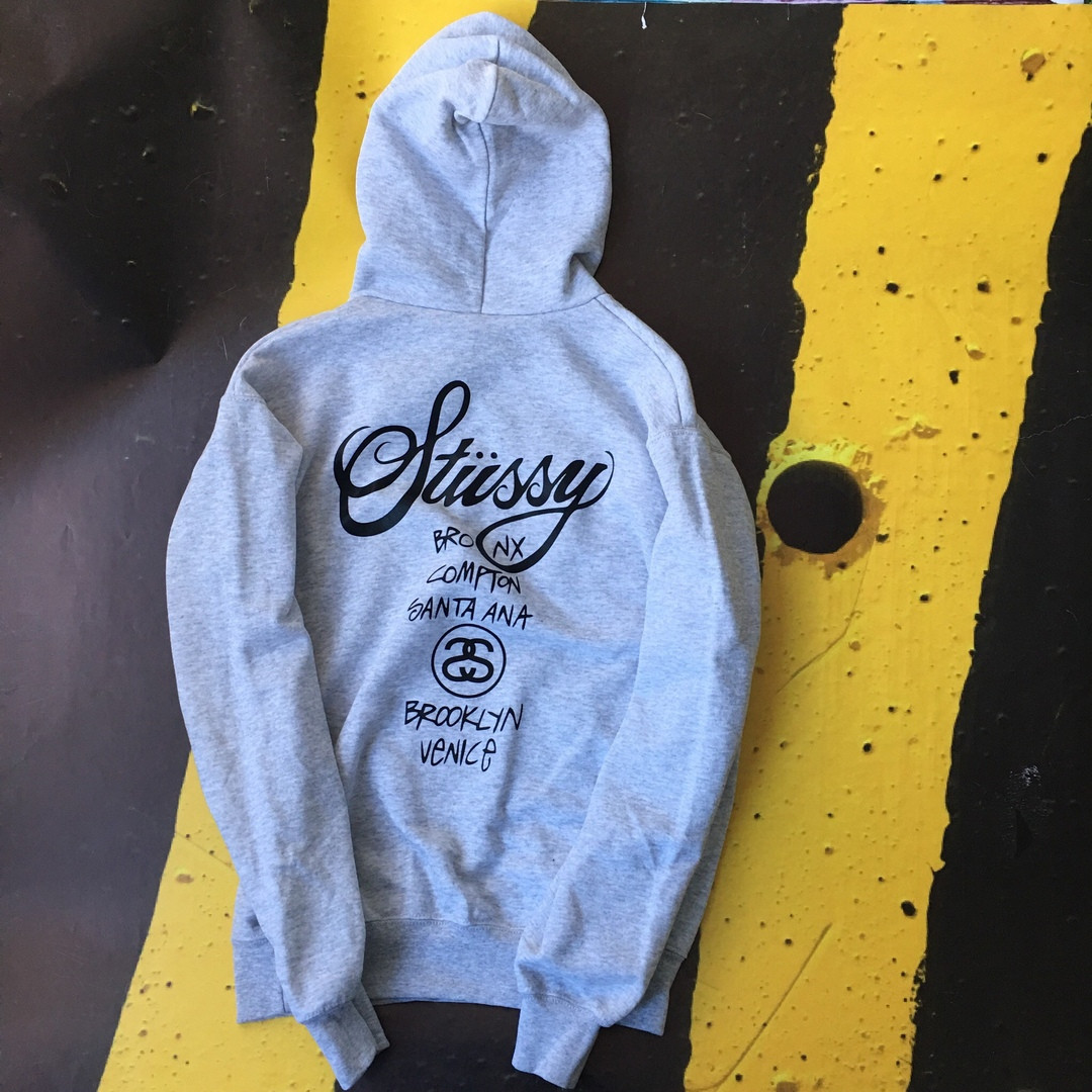 Толстовка чоловіча з принтом "Стасси Стусси" STUSSY | сіра XS