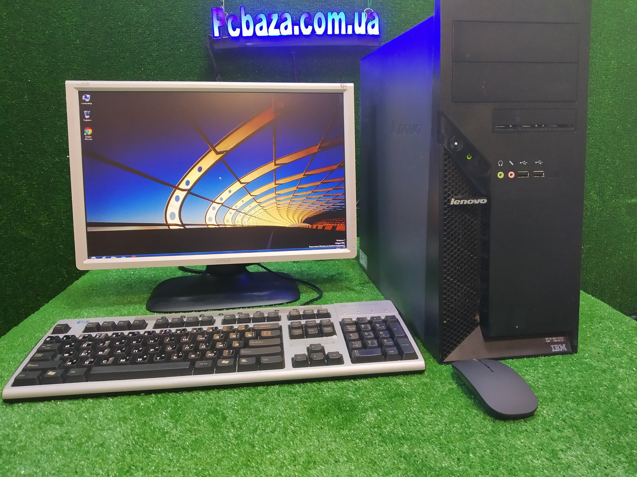Комплект Lenovo M55, 4 ядра, 4 ГБ ОПЕРАТИВНОЇ пам'яті, 500 Гб HDD + монітор 19" Широкий , Повністю налаштований!