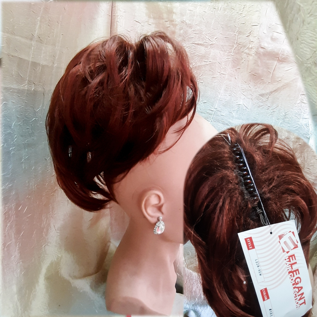 Хвіст шиньон каскад на крабі рудий L22A- 131, фото 1