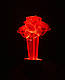 3d-світильник Букет 3 троянди, 3д-нічник, кілька підсвічувань (на пульті), фото 2