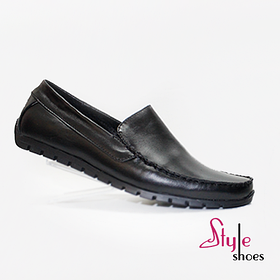 Мокасини чоловічі шкіряні чорні  “Style Shoes”