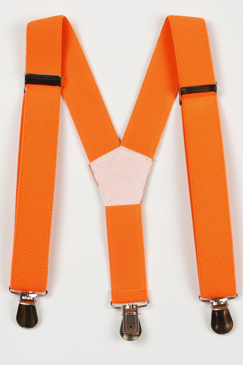 Підтяжки дитячі Y25 Top Gal жовтогарячі однотонні