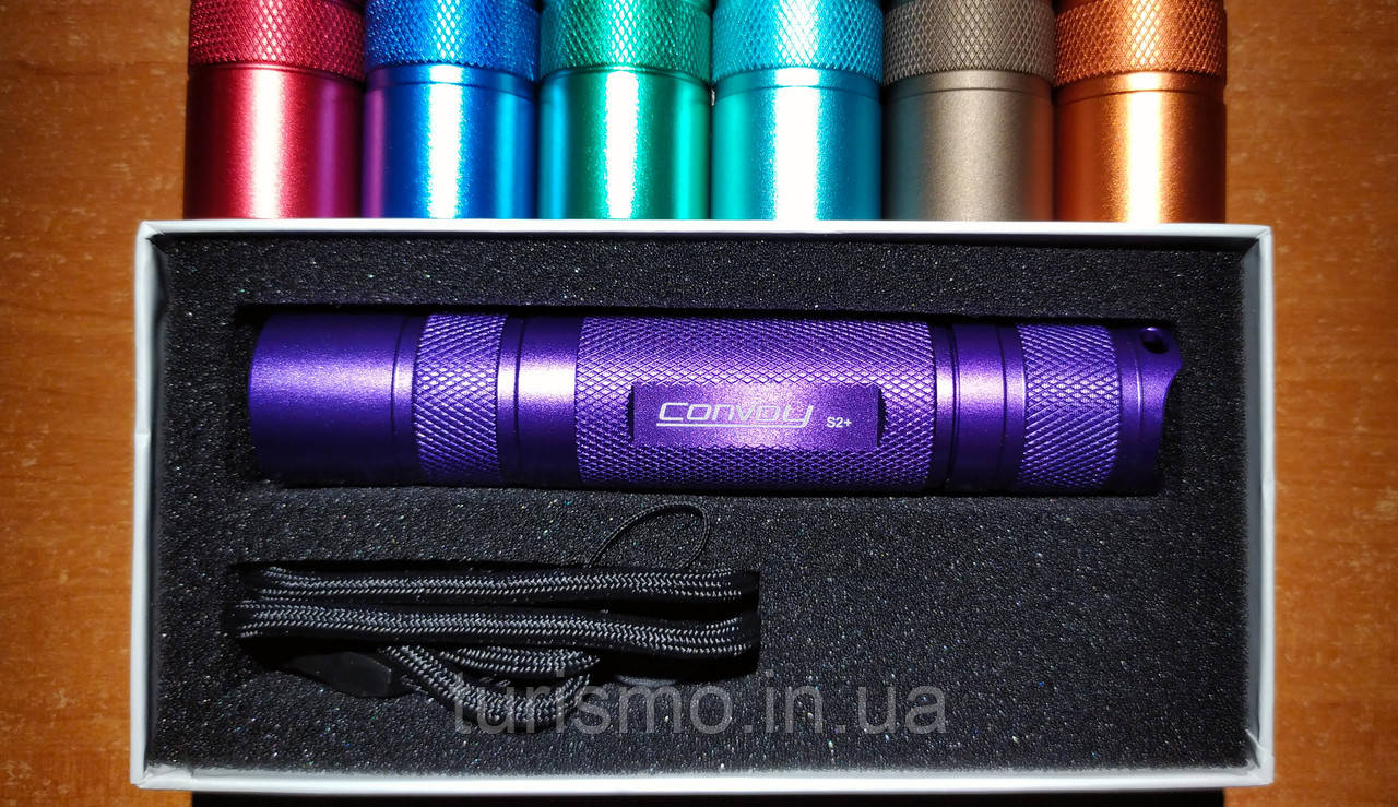 Convoy S2+, CREE XM-L 2 U2-1A, драйвер 7135х6 (2100mA), ліхтар світлодіодний, корпус фіолетовий