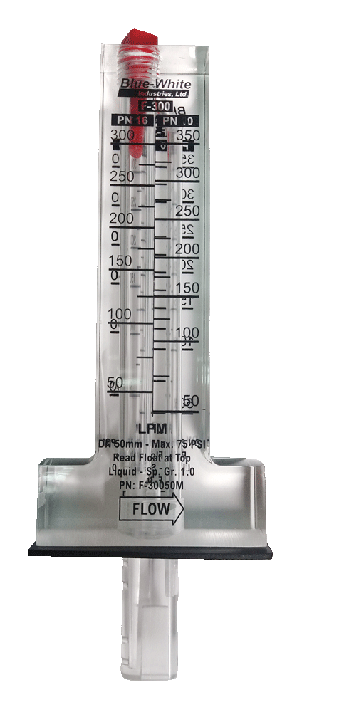 Флоуметр (Ротаметр) — механічний прилад для вимірювання об'ємної витрати рідини діаметр 110 мм/33-96 м3/год