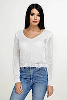 Молодіжний короткий светр з подовженою спинкою з довгим рукавом з 42 по 46 розмір, фото 2