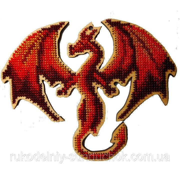 Набор для вышивания бисером по дереву Дракон Wood Stitch WS-005