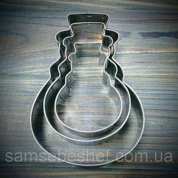 Вирубки для пряників і печива Сніговик 3 шт., фото 1