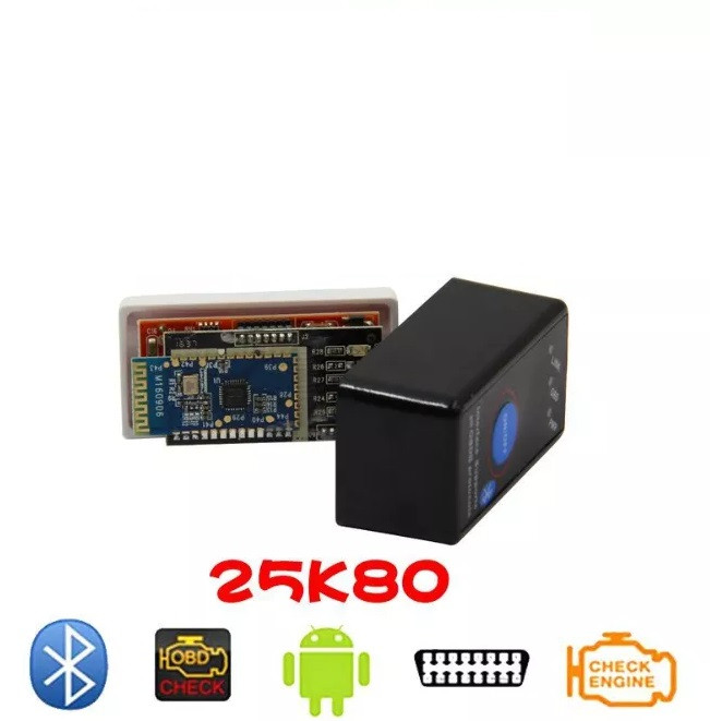 Авто Сканер з кнопкою вкл. ELM 327 блютуз ДВІ ПЛАТИ 1.5 PIC 25K80 obd2