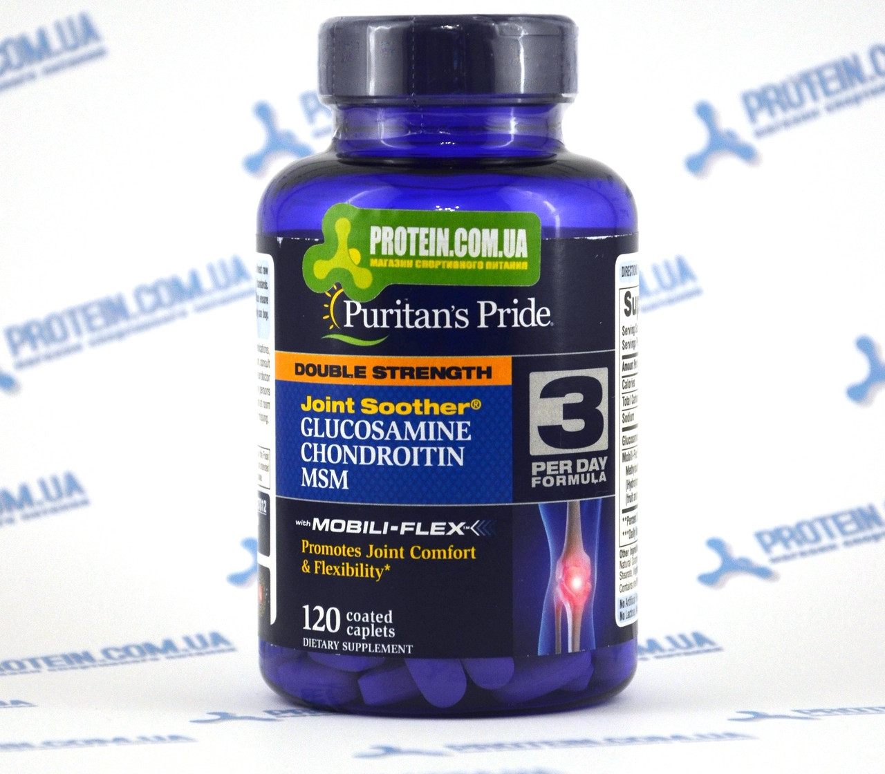 Хондропротектор USA!!! Puritan's Pride Double Strength Glucosamine Chondroitin MSM 120 таб, фото 1