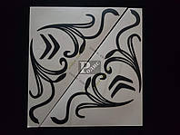 Наклейки на бічні скла (куточки) Citroen, чорні (h = 285 мм, l = 330 мм)