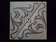 Наклейки на бічні скла (куточки) Citroen, срібло (h = 285 мм, l = 330 мм)