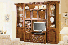 Стінка для вітальні (стінка, вітальня) Капрі Вітрина Скай