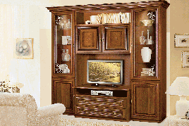 Стінка для вітальні (стенка, гостиная) Капрі Вітрина ТВ Скай