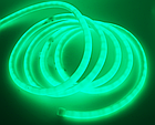 Світлодіодна стрічка Led гнучкий неон 6 Вт 120 LED/м, 220 В IP65 круглий 360° зелений, фото 2