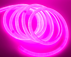 Світлодіодна стрічка Led гнучкий неон 6 Вт 120 LED/м, 220 В IP65 круглий 360° рожевий, фото 2
